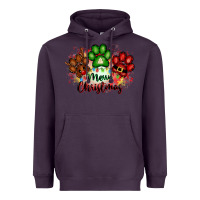 Plum merry christmas paws Heavyweight Hoodie - FaDigitalArtStudio