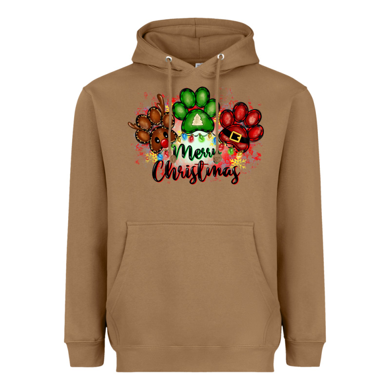Merry Christmas Paws Heavyweight Hoodie by FaDigitalArtStudio | Teevron