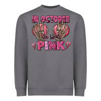 Storm in october we wear pink skeleton Heavyweight Sweatshirt - texasbilliewilder