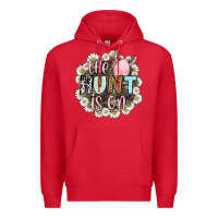 Red Easter Day The hunt is on Premium Hoodie - OliviaCreatesArt