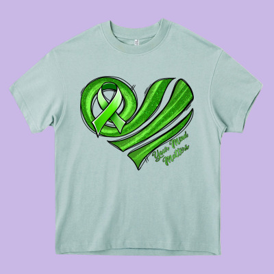 Mental Health Awareness Heart Heavy Core Tee Designed By Jasminsmagicworld