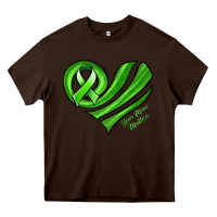 Chocolate Brown mental health awareness heart Heavy Core Tee - Jasminsmagicworld