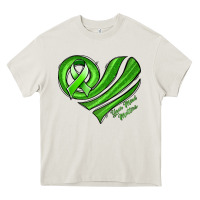 Cream mental health awareness heart Heavy Core Tee - Jasminsmagicworld