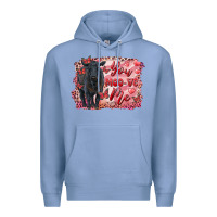 Colony Blue you moo ve  me black angus Premium Hoodie - RanaPortraitStore