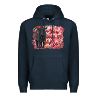 Navy you moo ve  me black angus Premium Hoodie - RanaPortraitStore