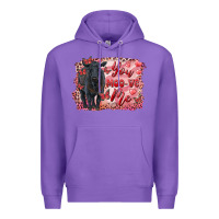 Purple you moo ve  me black angus Premium Hoodie - RanaPortraitStore