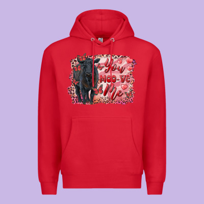 You Moo Ve  Me Black Angus Premium Hoodie Designed By Ranaportraitstore