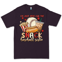 Plum i'm just here for the snack baseball sister Premium Tee - MaliasSmallBusiness