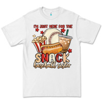 White i'm just here for the snack baseball sister Premium Tee - MaliasSmallBusiness