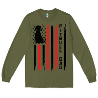 Army Green Pitbull Dad Long Sleeve Tee - Bettercallsaul