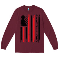 Burgundy Pitbull Dad Long Sleeve Tee - Bettercallsaul