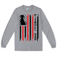 Heather Grey Pitbull Dad Long Sleeve Tee - Bettercallsaul