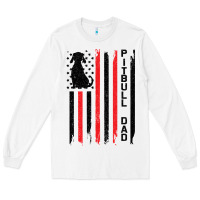 White Pitbull Dad Long Sleeve Tee - Bettercallsaul