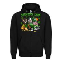 Black Shamrock farm Zipper Hoodie - CowGirlArtShop