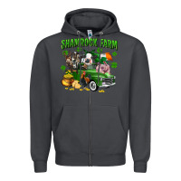 Smoke Shamrock farm Zipper Hoodie - CowGirlArtShop