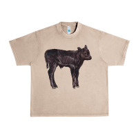 French Oak Black Angus Calf Illustrations Urban Heavy Tee - LillyAllenDesigns