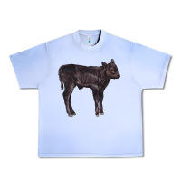 Grape Ice Black Angus Calf Illustrations Urban Heavy Tee - LillyAllenDesigns