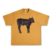 Peanut Butter Black Angus Calf Illustrations Urban Heavy Tee - LillyAllenDesigns