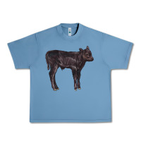 Pebble Blue Black Angus Calf Illustrations Urban Heavy Tee - LillyAllenDesigns