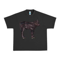 Pigment Black Black Angus Calf Illustrations Urban Heavy Tee - LillyAllenDesigns