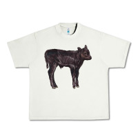 Pistachio Black Angus Calf Illustrations Urban Heavy Tee - LillyAllenDesigns