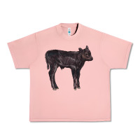 Salmon Black Angus Calf Illustrations Urban Heavy Tee - LillyAllenDesigns
