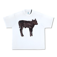 White Black Angus Calf Illustrations Urban Heavy Tee - LillyAllenDesigns