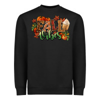 Black Fall vibes pumpkins Heavyweight Sweatshirt - NancyCooperArtShop