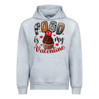 Heather Grey Food İs My Valentine Urban Hoodie - SublimationCraftShop