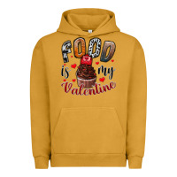 Pigment Peanut Butter Food İs My Valentine Urban Hoodie - SublimationCraftShop