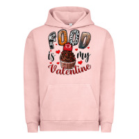 Pigment Salmon Food İs My Valentine Urban Hoodie - SublimationCraftShop