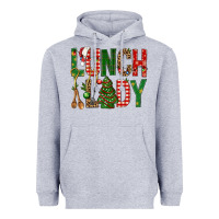 Heather Grey Lunch Lady Christmas Heavyweight Hoodie - BundleAndBundleShop