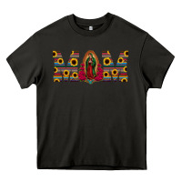 Asphalt mom lady of guadalupe  serape sunflower Heavy Core Tee - Jasminsmagicworld