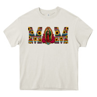 Cream mom lady of guadalupe  serape sunflower Heavy Core Tee - Jasminsmagicworld
