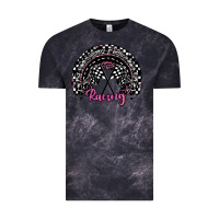 Cloud Black racing checkered rainbow Vintage Tee - JahusDesignShop