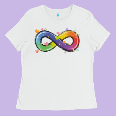 Infinity Symbol Autism Ladies Tee Designed By Maliassmallbusiness