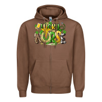 Chestnut lucky nurse St. Patrick's Zipper Hoodie - HowdyJamesFarm