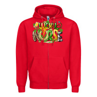 Red lucky nurse St. Patrick's Zipper Hoodie - HowdyJamesFarm