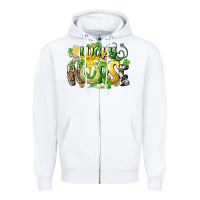 White lucky nurse St. Patrick's Zipper Hoodie - HowdyJamesFarm