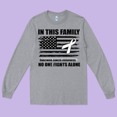 No One Fights Alone Pancreatic Cancer Awareness Long Sleeve Tee Designed By Bettercallsaul