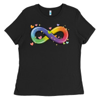 Black infinity symbol autism Ladies Tee - MaliasSmallBusiness