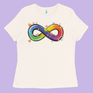 Infinity Symbol Autism Ladies Tee Designed By Maliassmallbusiness