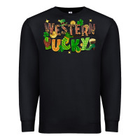 Black Western Lucky Premium Sweatshirt - FaDigitalArtStudio