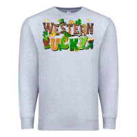 Heather Grey Western Lucky Premium Sweatshirt - FaDigitalArtStudio