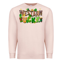 Pale Pink Western Lucky Premium Sweatshirt - FaDigitalArtStudio