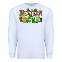 White Western Lucky Premium Sweatshirt - FaDigitalArtStudio