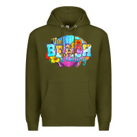 Army Green The beach is calling Premium Hoodie - FaDigitalArtStudio