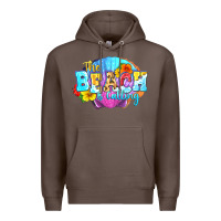 Coffee The beach is calling Premium Hoodie - FaDigitalArtStudio