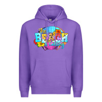 Purple The beach is calling Premium Hoodie - FaDigitalArtStudio