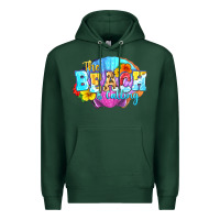 Sports Green The beach is calling Premium Hoodie - FaDigitalArtStudio